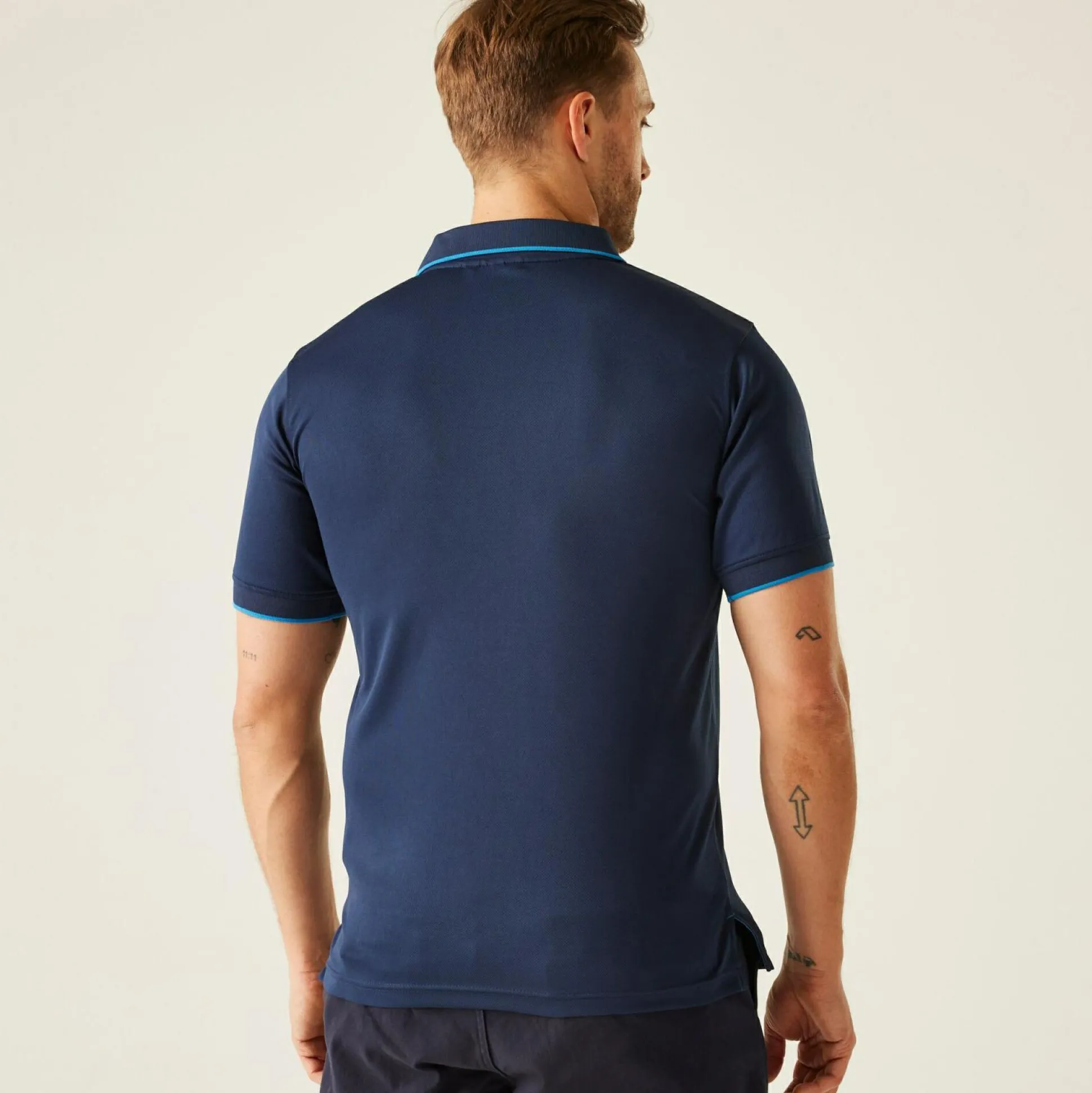 Men's Navigate Short Sleeve Polo Shirt | Navy French Blue