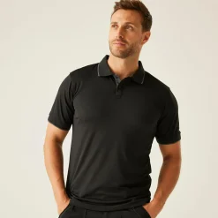 Men's Navigate Short Sleeve Polo Shirt | Black Seal