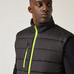 Men's Navigate Thermal Bodywarmer | Black Lime Green