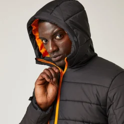Men's Navigate Thermal Jacket | Black Orange Pop