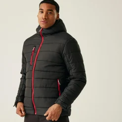 Men's Navigate Thermal Jacket | Black Classic Red