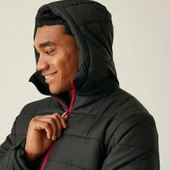 Men's Navigate Thermal Jacket | Black Classic Red