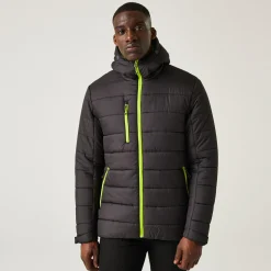 Men's Navigate Thermal Jacket | Black Lime Green