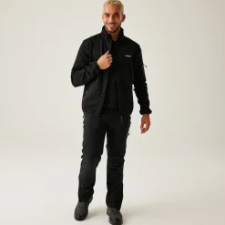 Men's Newhill Full Zip Fleece | Black Red Ochre