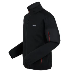 Men's Newhill Full Zip Fleece | Black Red Ochre