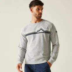 Men's Nithsdale Crewneck Sweatshirt | Grey Marl Linear Mountain
