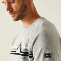 Men's Nithsdale Crewneck Sweatshirt | Grey Marl Linear Mountain