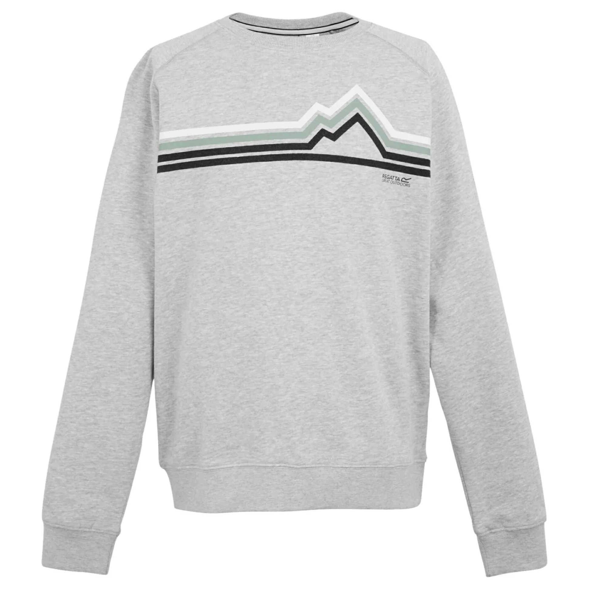 Men's Nithsdale Crewneck Sweatshirt | Grey Marl Linear Mountain