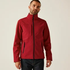 Men's Octagon II Printable 3 Layer Membrane Softshell Jacket | Classic Red Black