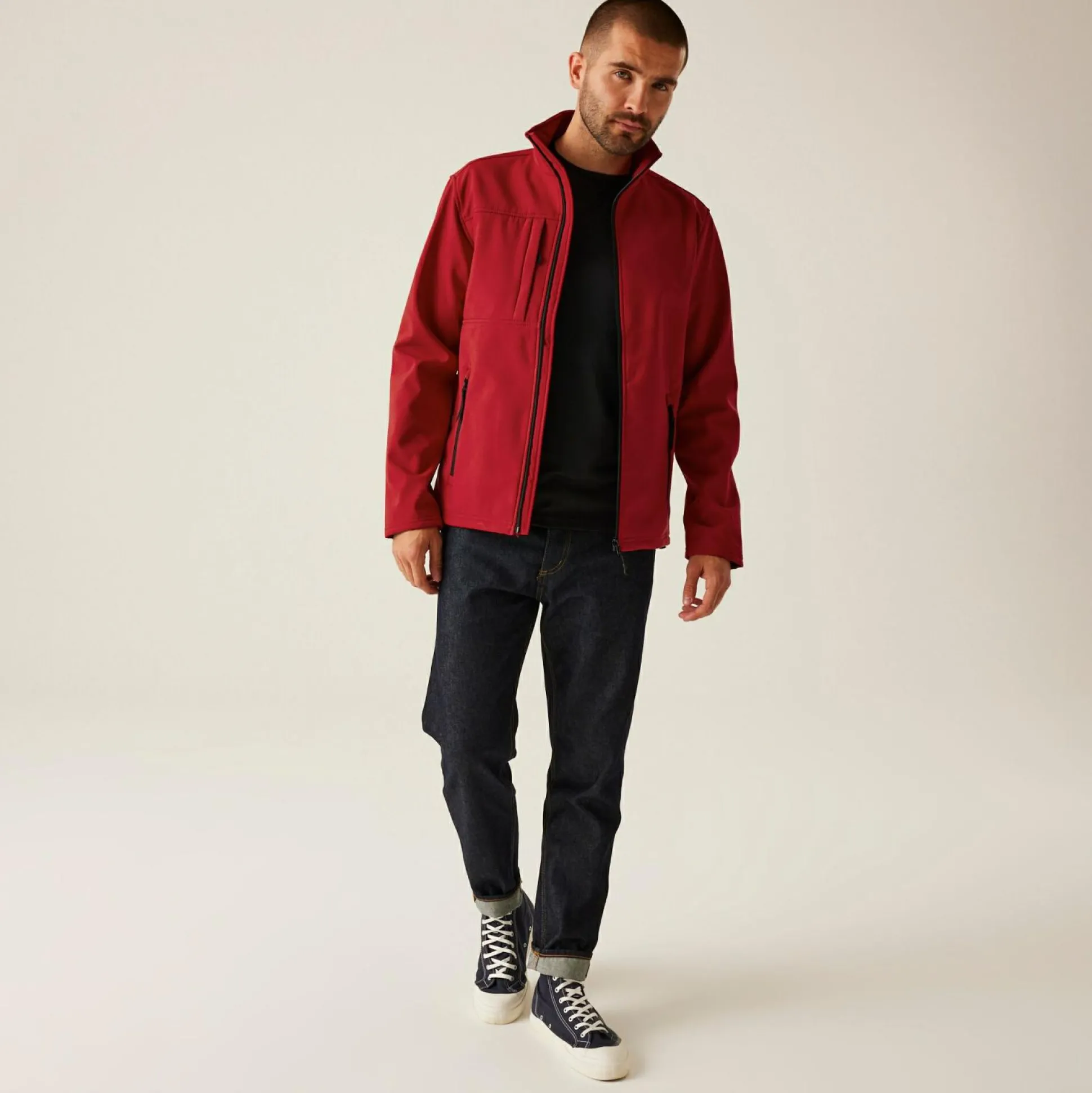 Men's Octagon II Printable 3 Layer Membrane Softshell Jacket | Classic Red Black