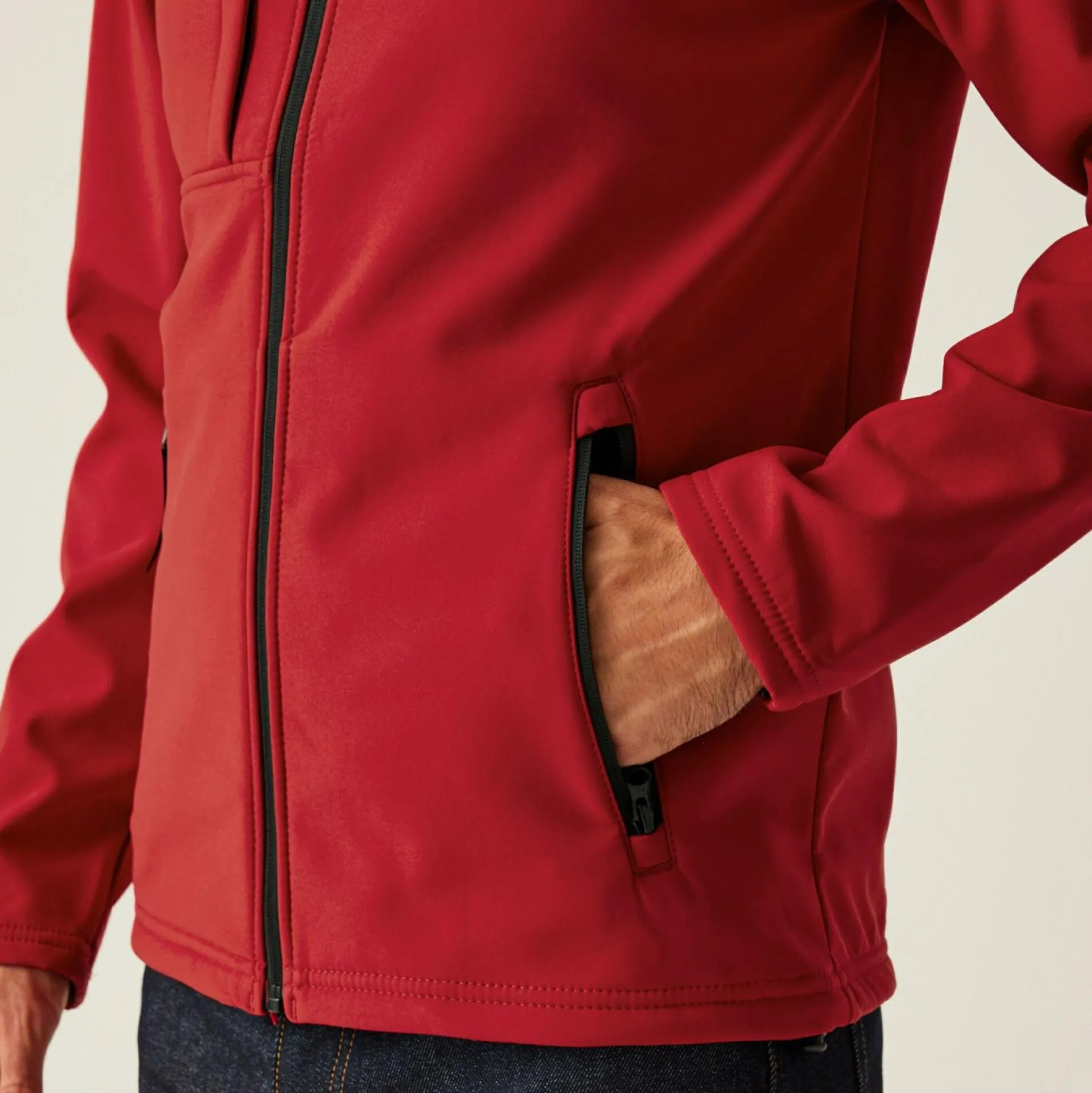 Men's Octagon II Printable 3 Layer Membrane Softshell Jacket | Classic Red Black