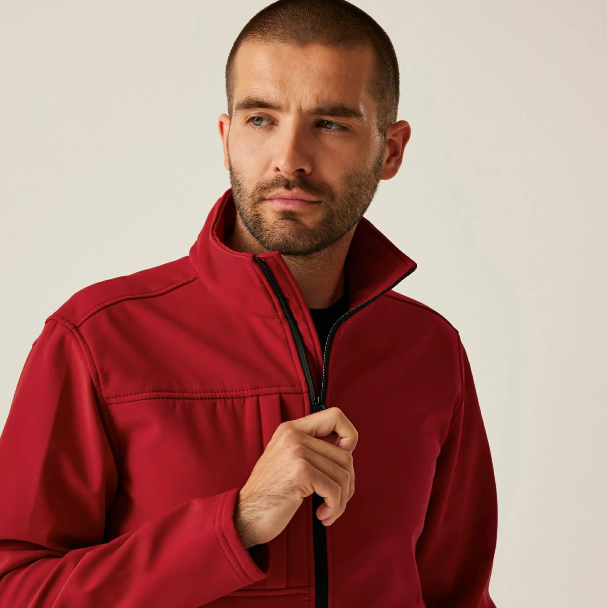 Men's Octagon II Printable 3 Layer Membrane Softshell Jacket | Classic Red Black