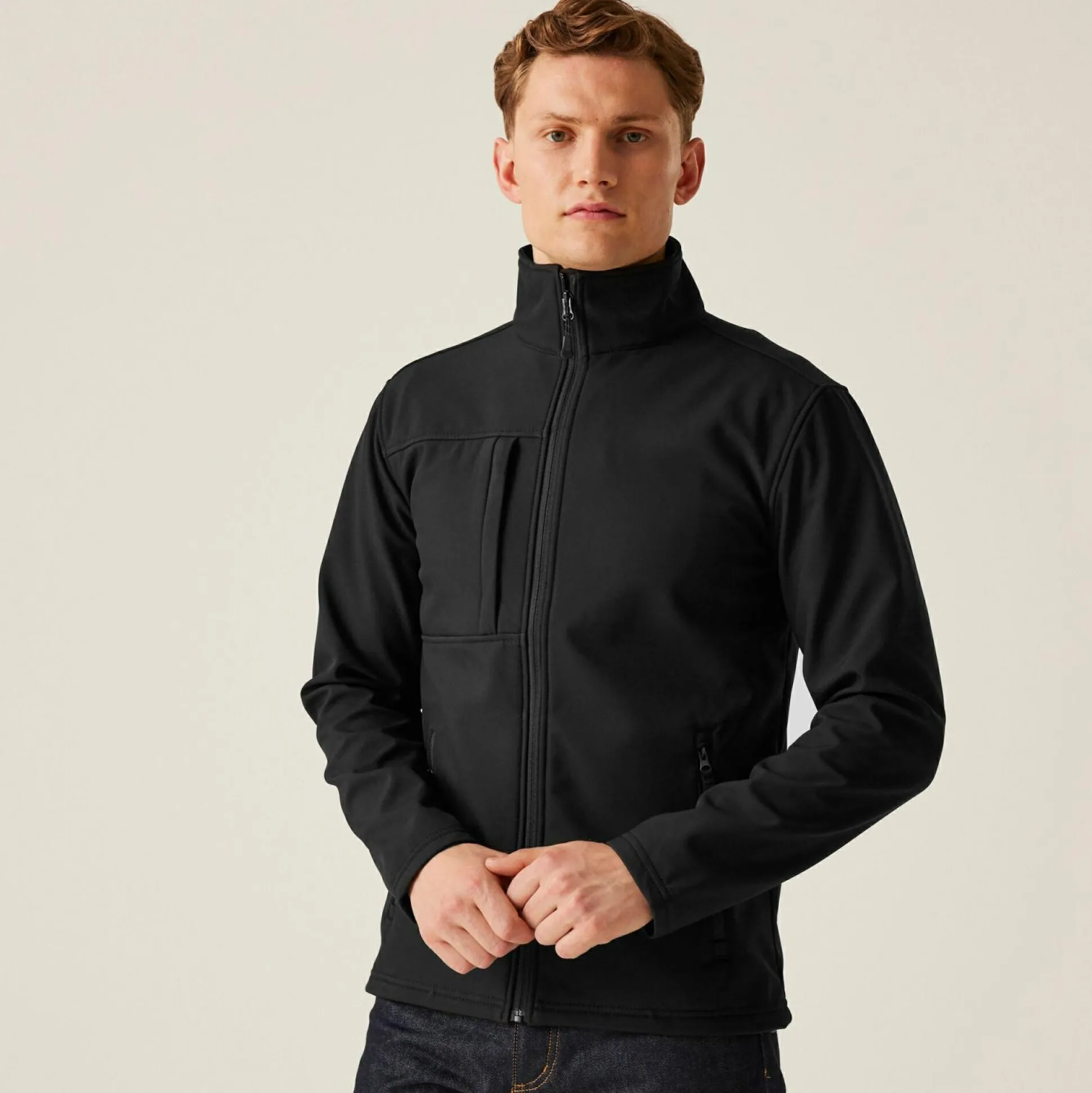 Men's Octagon II Printable 3 Layer Membrane Softshell Jacket | Black