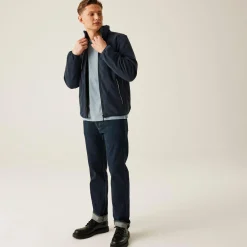 Men's Omicron III Waterproof Breathable Full Zip Fleece | Navy