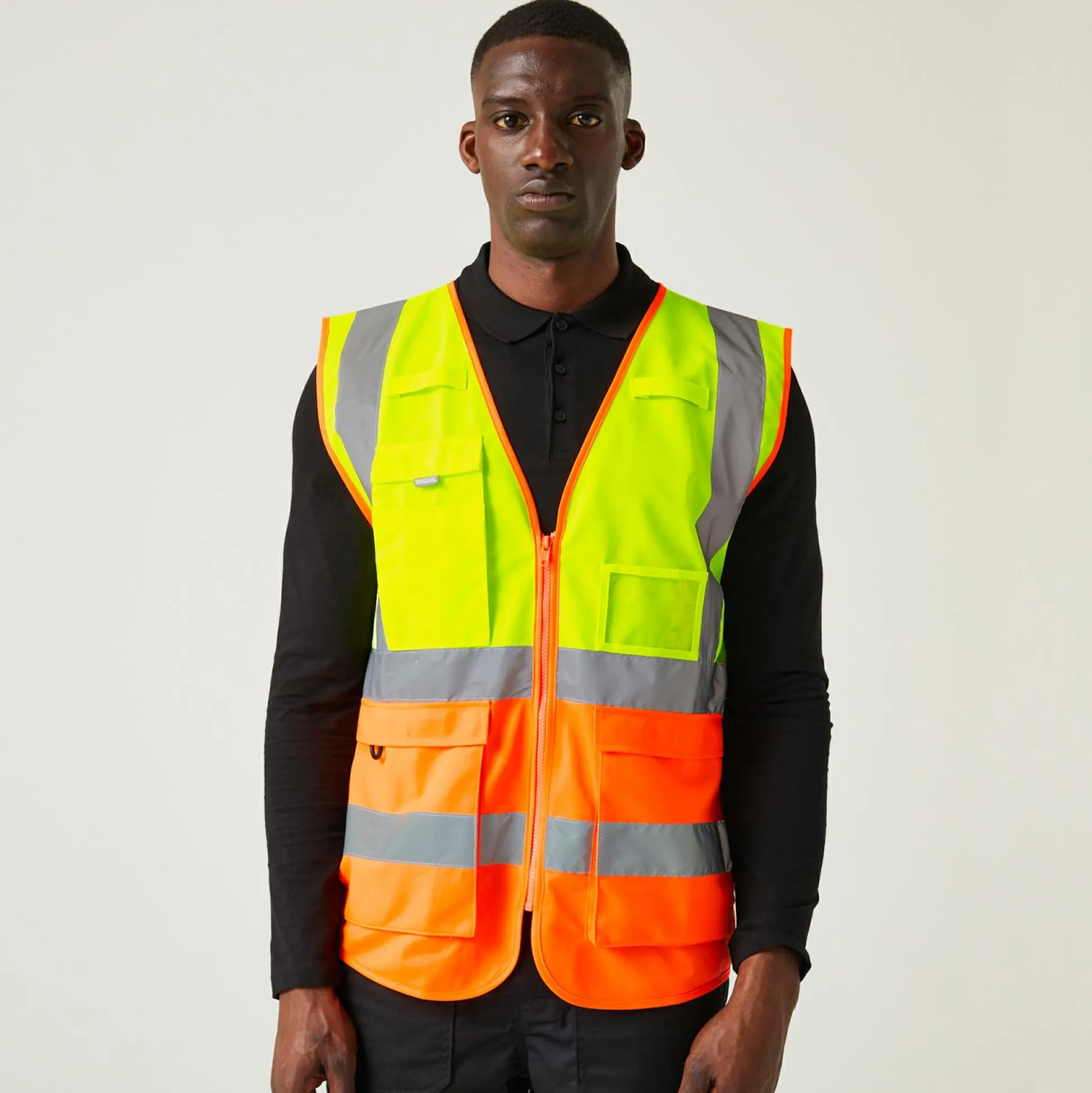 Men's Pro HI-VIS Executive Vest | Yellow Orange
