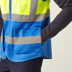 Men's Pro HI-VIS Executive Vest | Yellow Royal Blue