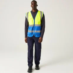 Men's Pro HI-VIS Executive Vest | Yellow Royal Blue