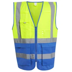 Men's Pro HI-VIS Executive Vest | Yellow Royal Blue