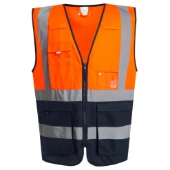Men's Pro HI-VIS Executive Vest | Orange Navy