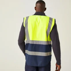 Men's Pro HI-VIS Executive Vest | Yellow Navy