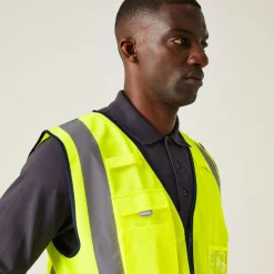 Men's Pro HI-VIS Executive Vest | Yellow Navy