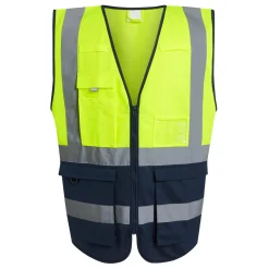 Men's Pro HI-VIS Executive Vest | Yellow Navy