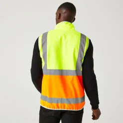 Men's Pro HI-VIS Full Zip Gilet | Yellow Orange