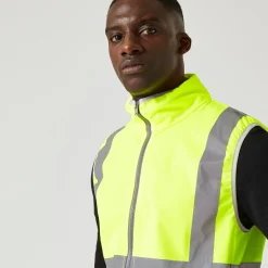 Men's Pro HI-VIS Full Zip Gilet | Yellow Orange