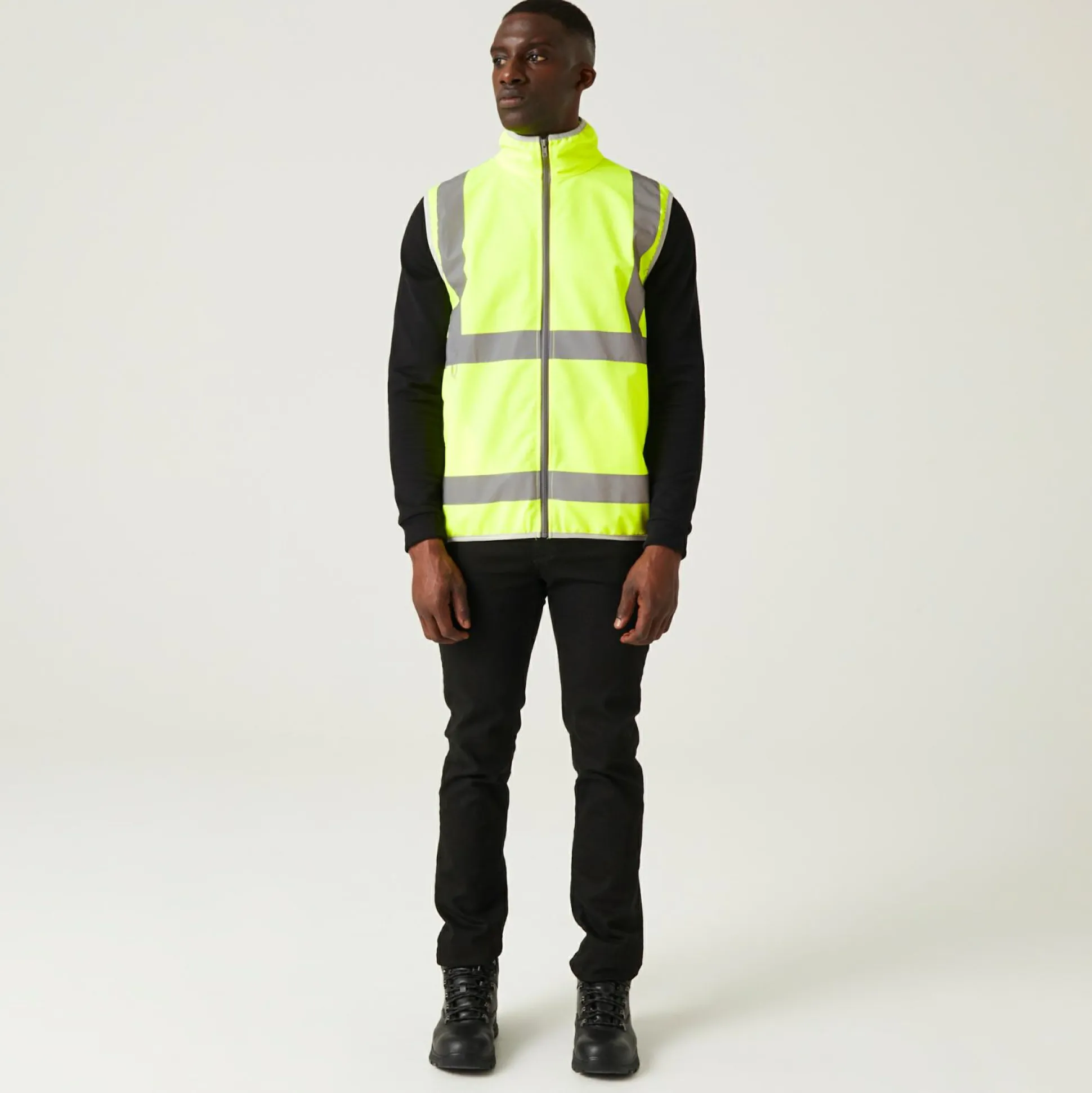 Men's Pro HI-VIS Full Zip Gilet | Yellow