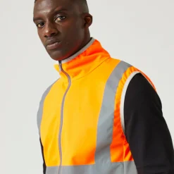 Men's Pro HI-VIS Full Zip Gilet | Orange