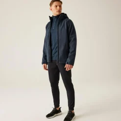 Men's Repeller Lined Softshell Hooded Jacket | Navy