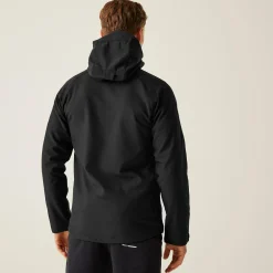 Men's Repeller Lined Softshell Hooded Jacket | Black