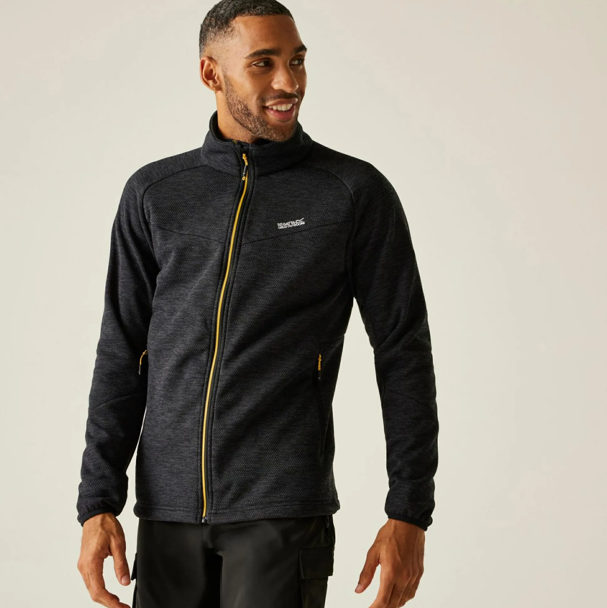 Men's Rivake Full Zip Fleece | Black