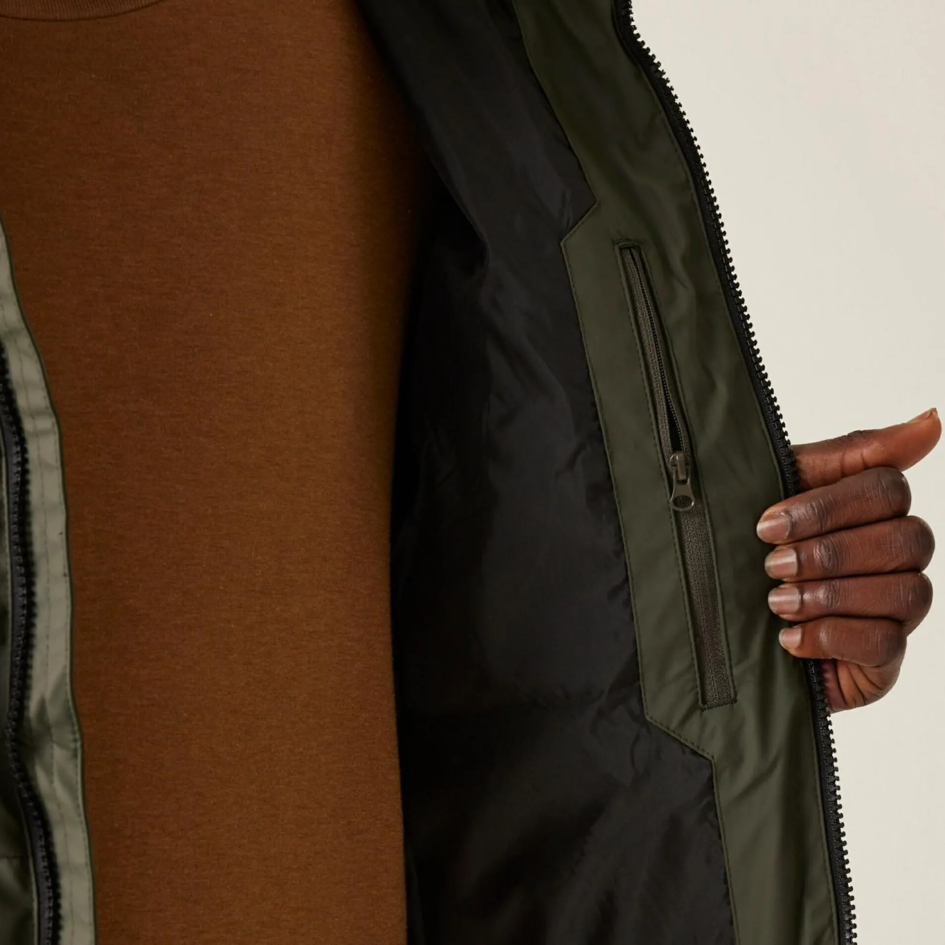 Men's Saltern Quilted Jacket | Dark Khaki