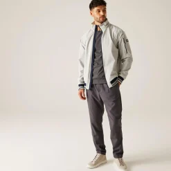 Men's Shorebay III Waterproof Jacket | Silver Grey Linear Stripe