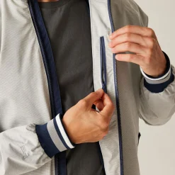 Men's Shorebay III Waterproof Jacket | Silver Grey Linear Stripe