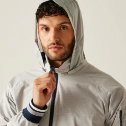 Men's Shorebay III Waterproof Jacket | Silver Grey Linear Stripe