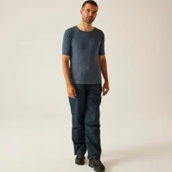 Men's Short Sleeve Thermal Vest | Denim Blue