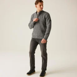 Men's Solomon Knitted Pullover | Dark Grey Marl