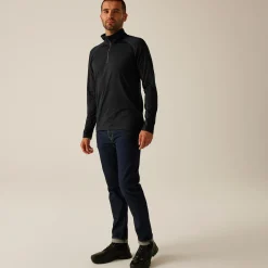 Men's Stretch Half-Zip Midlayer | Black
