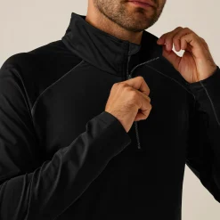 Men's Stretch Half-Zip Midlayer | Black