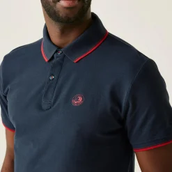 Men's Tadeo II Polo Shirt | Navy Poppy Red Tipping