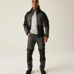 Men's 4Tex Stretch 3 Layer Softshell Jacket | Slate Grey Black
