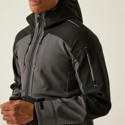 Men's 4Tex Stretch 3 Layer Softshell Jacket | Slate Grey Black