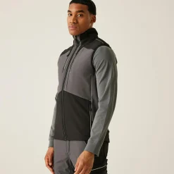 Men's 4Tex Stretch 3 Layer Softshell Bodywarmer | Slate Grey Black
