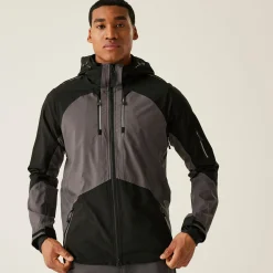 Men's 4Tex Stretch Waterproof Shell Jacket | Slate Grey Black