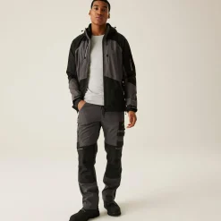 Men's 4Tex Stretch Waterproof Shell Jacket | Slate Grey Black
