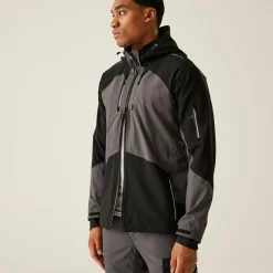Men's 4Tex Stretch Waterproof Shell Jacket | Slate Grey Black