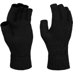 Men's Thermal Fingerless Gloves | Black