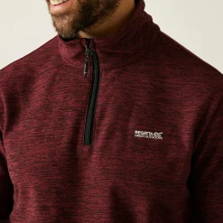 Men's Thompson Marl Half Zip Fleece | Dark Maroon